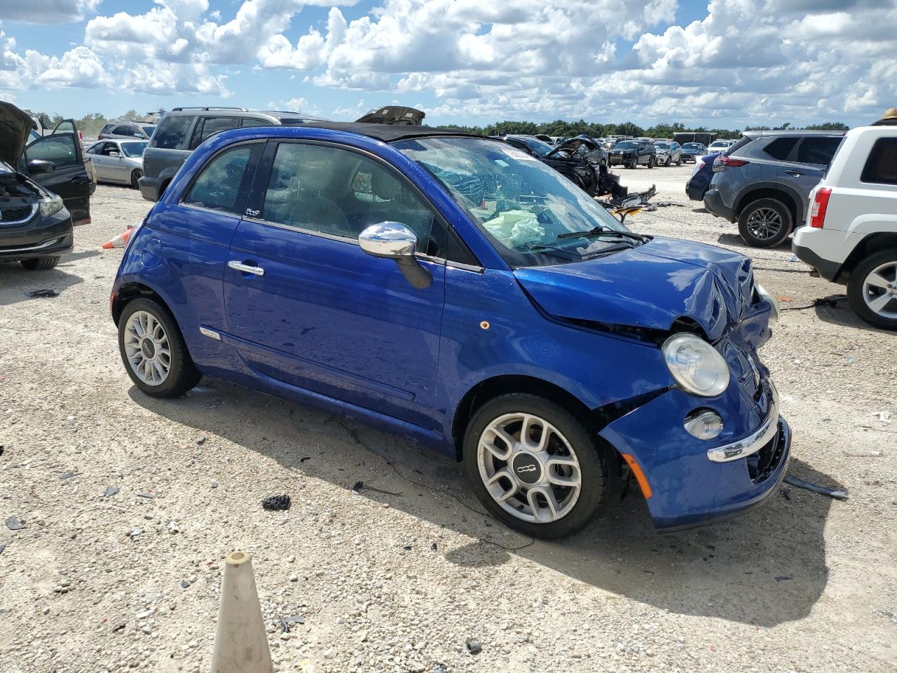 2012 Fiat 500 VIN 3C3CFFER1CT148952 Copart auction photo, front end damage thumbnail 4