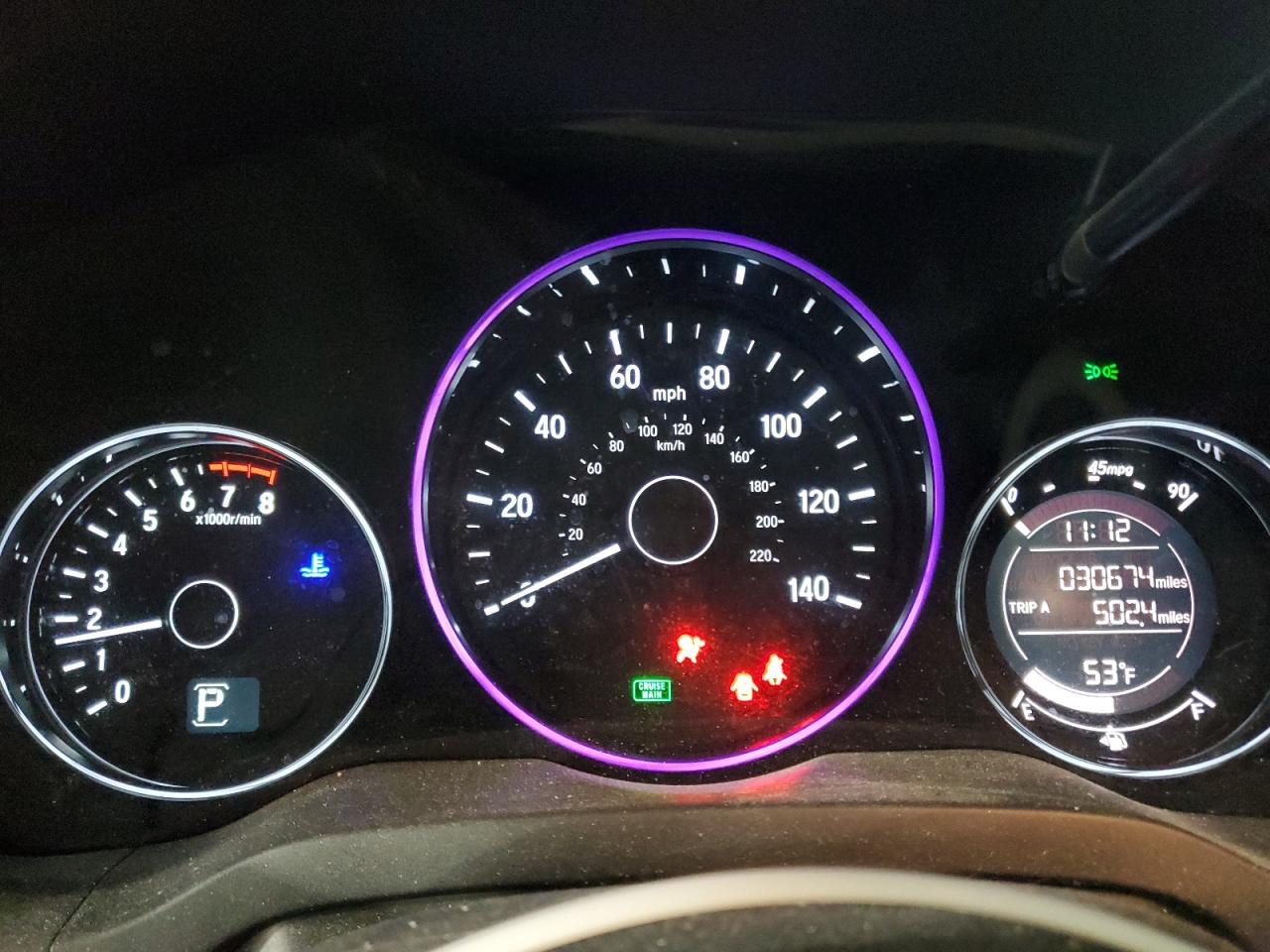 2016 Honda HR-V VIN 3CZRU6H57GM729158 Copart auction photo, front end damage thumbnail 9