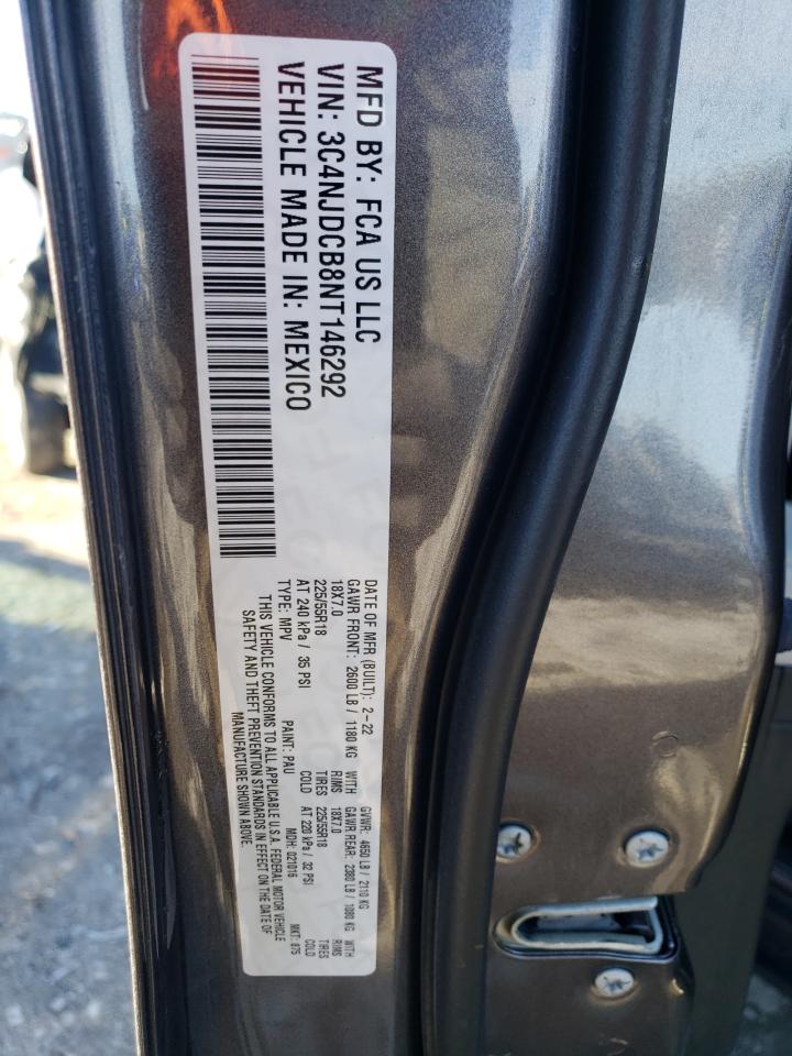 2022 Jeep Compass VIN 3C4NJDCB8NT146292 Copart auction photo, front end / minor dent/scratches damage thumbnail 14
