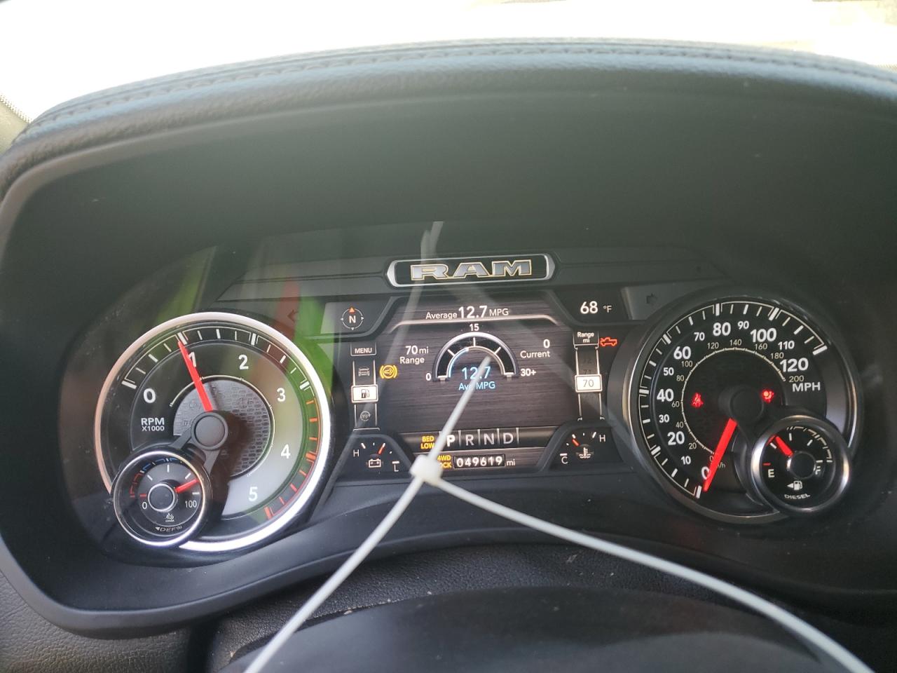 2019 RAM 3500 VIN 3C63RRML4KG627138 Copart auction photo, side / top/roof damage thumbnail 9