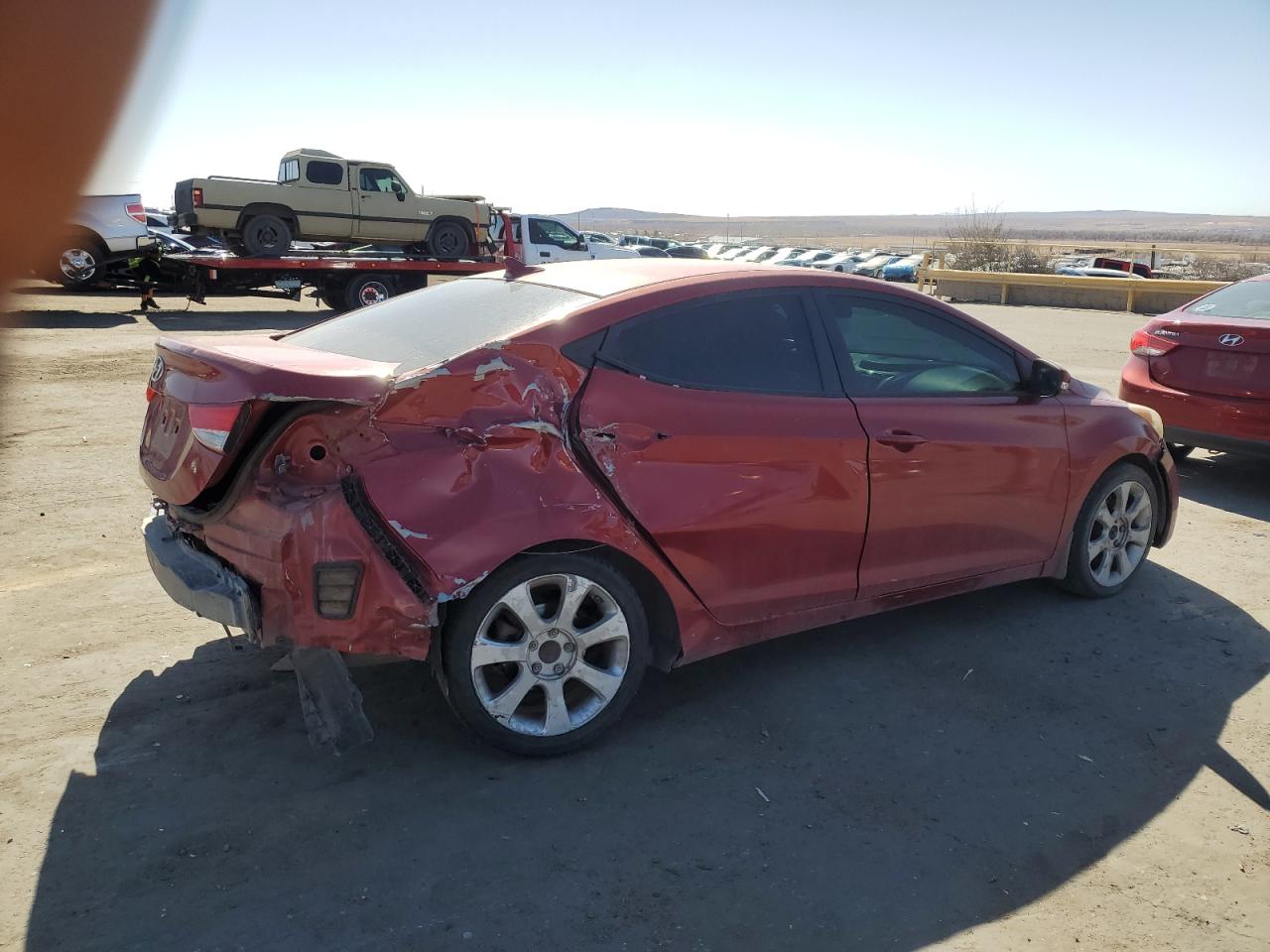 2013 Hyundai Elantra VIN KMHDH4AE8DU692448 Copart auction photo, rear end damage thumbnail 3