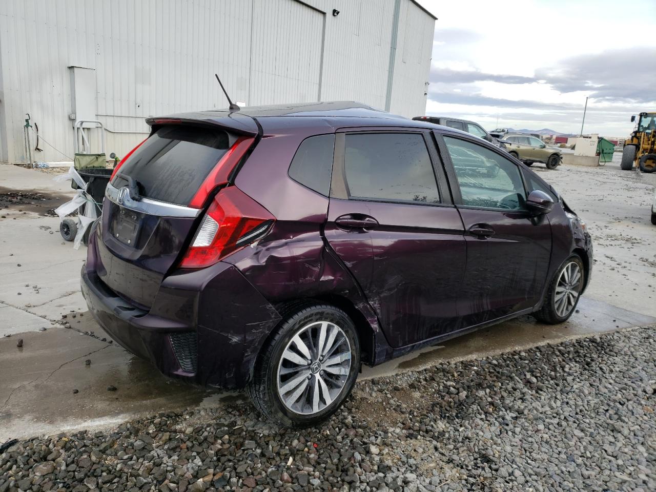 2016 Honda Fit VIN JHMGK5H74GX039696 Copart auction photo, all over damage thumbnail 3