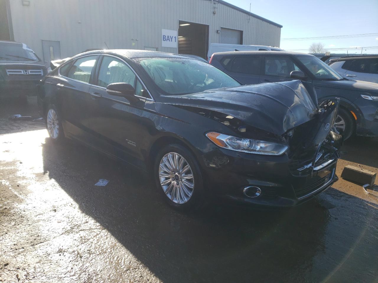 2014 Ford Fusion VIN 3FA6P0SU6ER250684 Copart auction photo, rear end / front end damage thumbnail 4