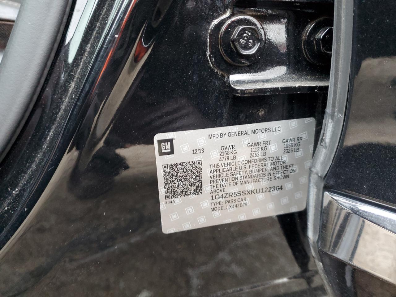 2019 Buick LaCrosse VIN 1G4ZR5SSXKU122364 Copart auction photo, front end damage thumbnail 14