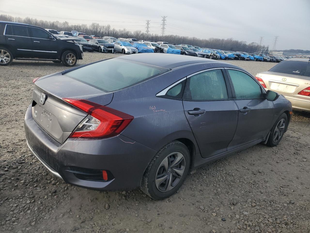 2021 Honda Civic VIN 19XFC2F64ME200191 Copart auction photo, side / front end damage thumbnail 3