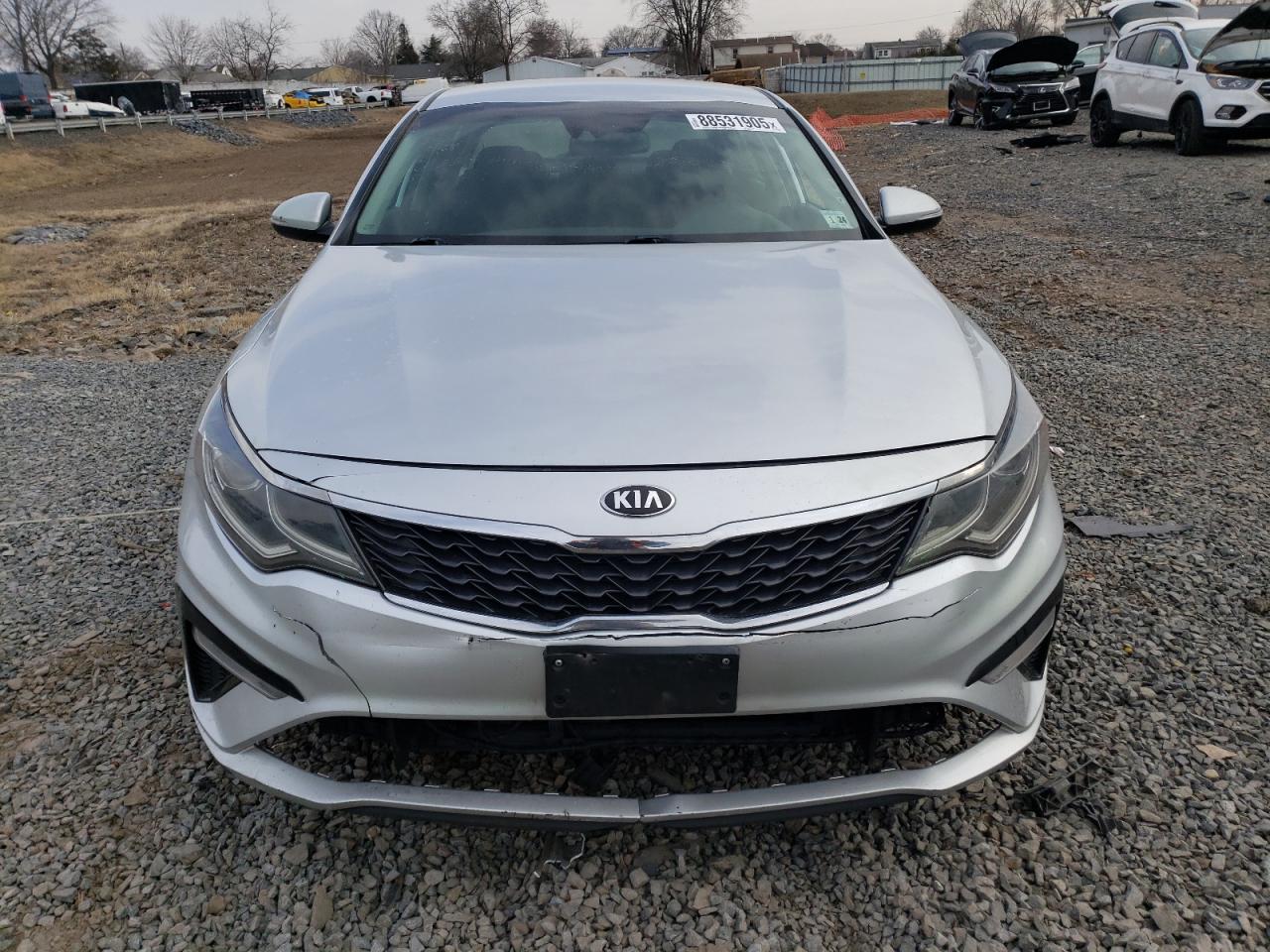 2019 KIA Optima VIN 5XXGT4L35KG348588 Copart auction photo, front end / side damage thumbnail 5