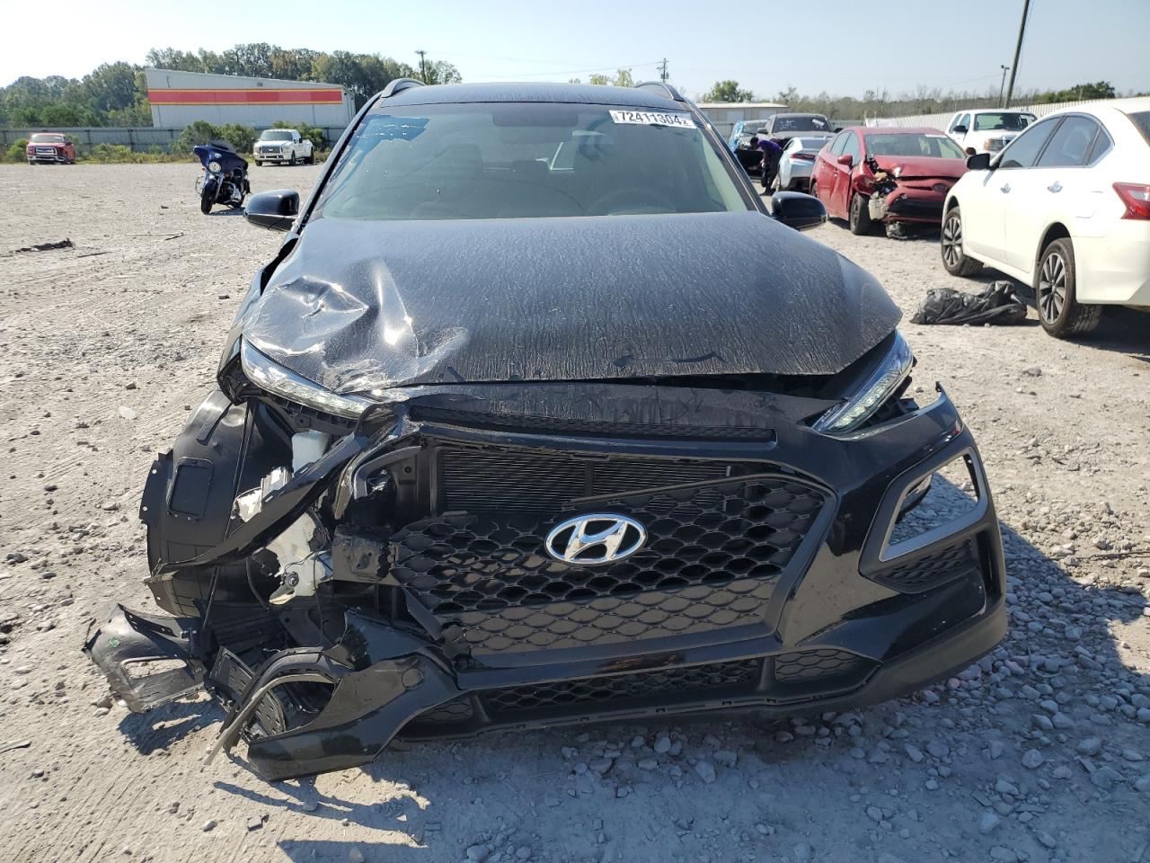 2018 Hyundai Kona VIN KM8K22AA2JU181324 Copart auction photo, front end damage thumbnail 5