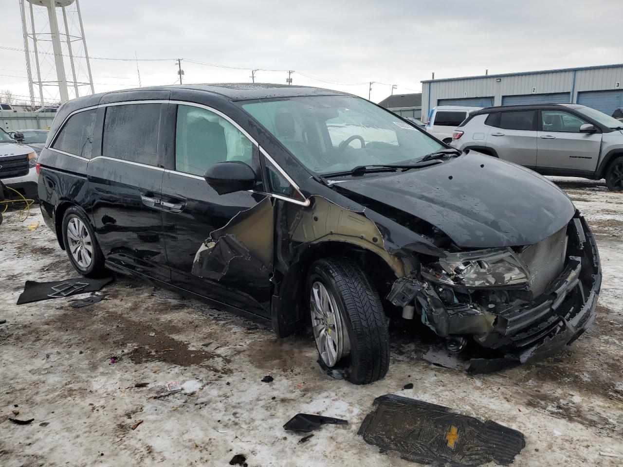 2014 Honda Odyssey VIN 5FNRL5H69EB129531 Copart auction photo, front end damage thumbnail 4