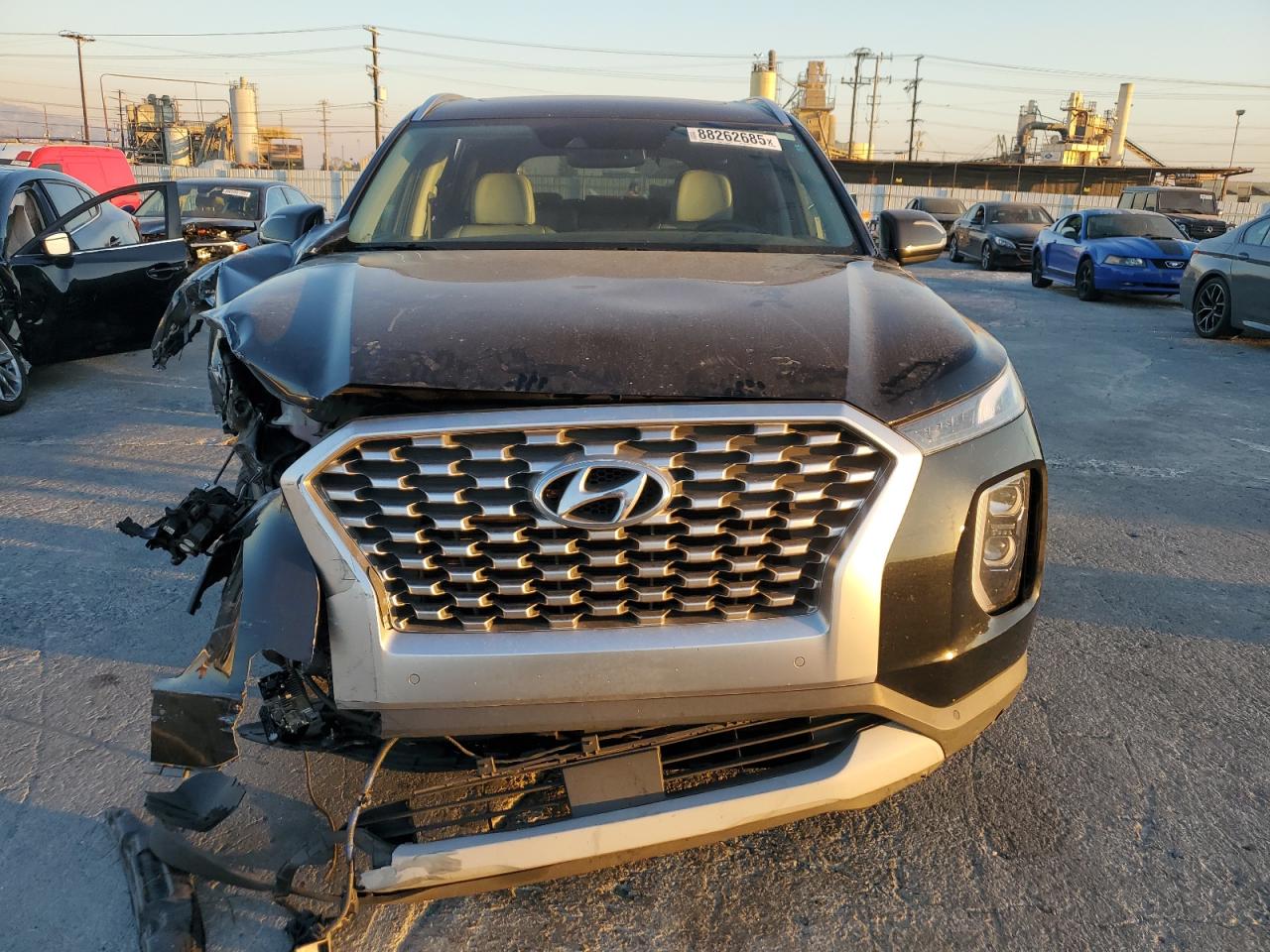 2022 Hyundai Palisade VIN KM8R4DHE8NU485986 Copart auction photo, all over damage thumbnail 5
