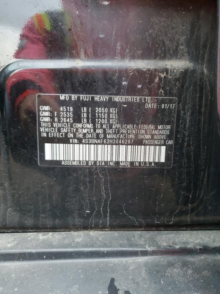 2017 Subaru Legacy VIN 4S3BNAF62H3046287 Copart auction photo, front end / rear end damage thumbnail 13