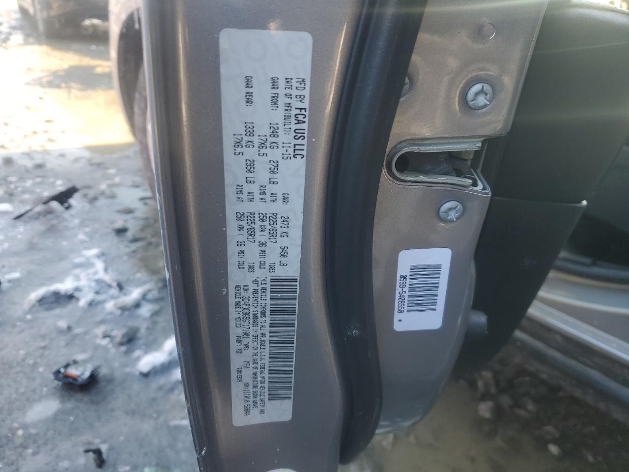 2016 Dodge Journey VIN 3C4PDCBG5GT171001 Copart auction photo, rear end damage thumbnail 13