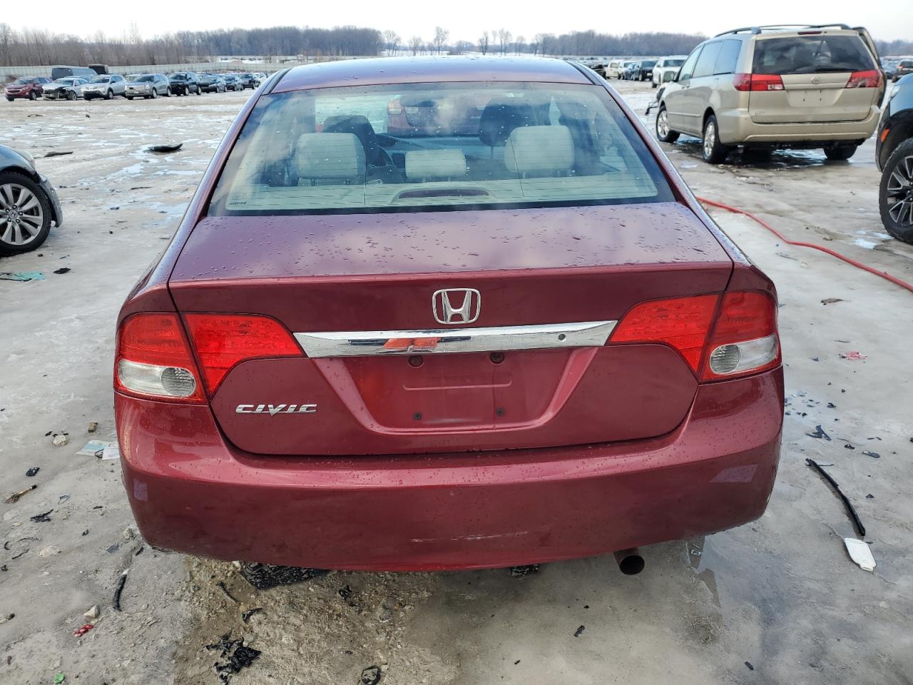 2009 Honda Civic VIN 2HGFA16549H517523 Copart auction photo, rear end / side damage thumbnail 6