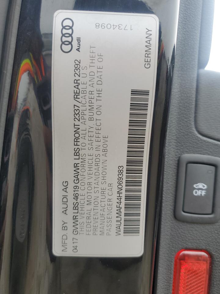 2017 Audi A4 VIN WAULMAF44HN069383 Copart auction photo, all over damage thumbnail 13
