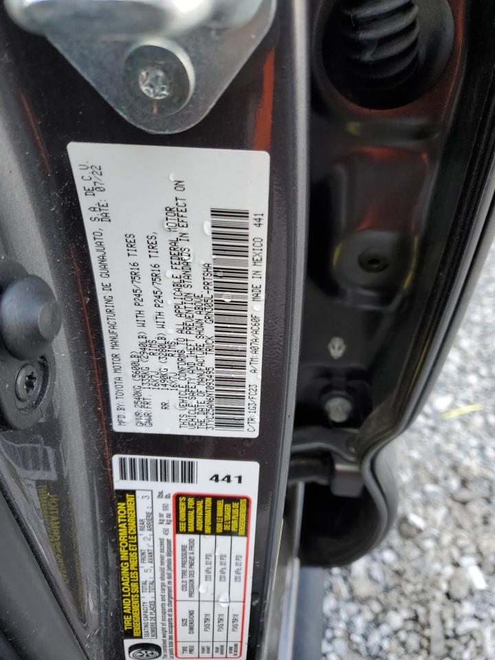 2022 Toyota Tacoma VIN 3TYCZ5AN6NT093495 Copart auction photo, all over damage thumbnail 13
