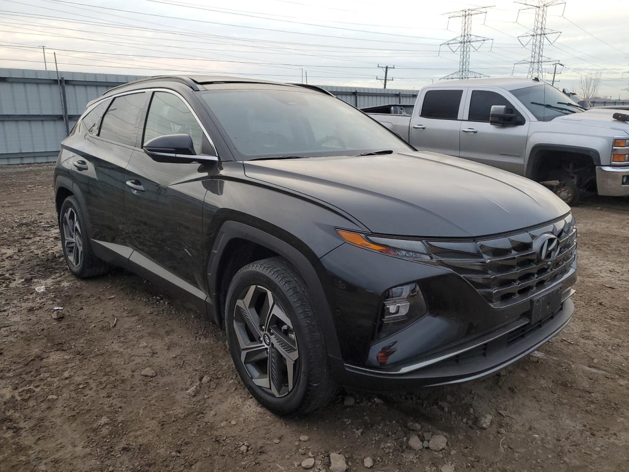 2022 Hyundai Tucson VIN 5NMJECAE2NH086260 Copart auction photo, rear end / side damage thumbnail 4