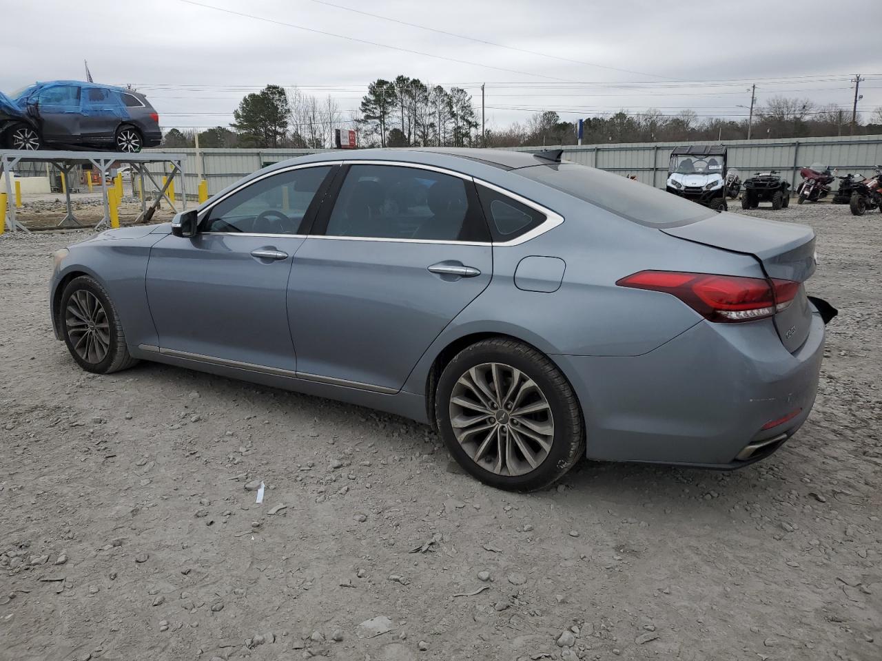 2015 Hyundai Genesis VIN KMHGN4JE7FU033026 Copart auction photo, rear end damage thumbnail 2