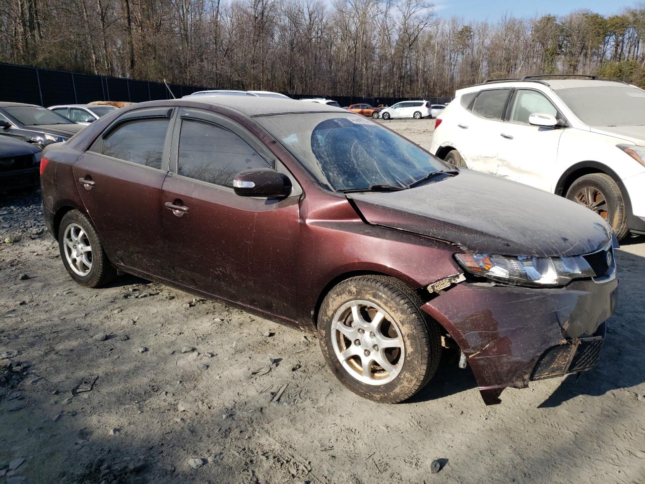 2010 KIA Forte VIN KNAFU4A23A5815106 Copart auction photo, front end / rear end damage thumbnail 4