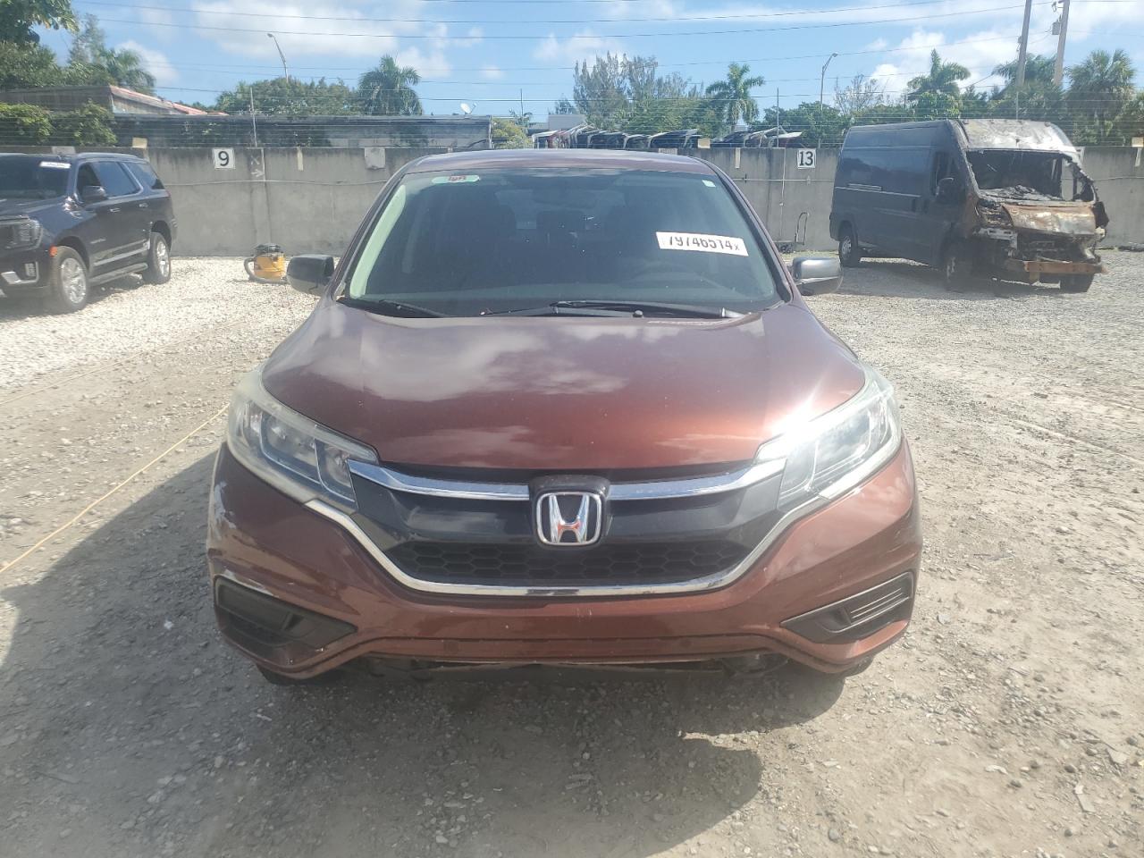 2015 Honda CR-V VIN 3CZRM3H39FG709570 Copart auction photo, water/flood damage thumbnail 5