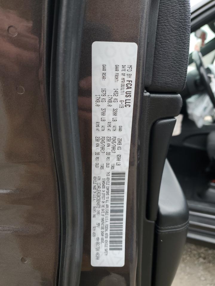 2019 Jeep Grand Cherokee VIN 1C4RJEAG3KC824072 Copart auction photo, front end / minor dent/scratches damage thumbnail 16