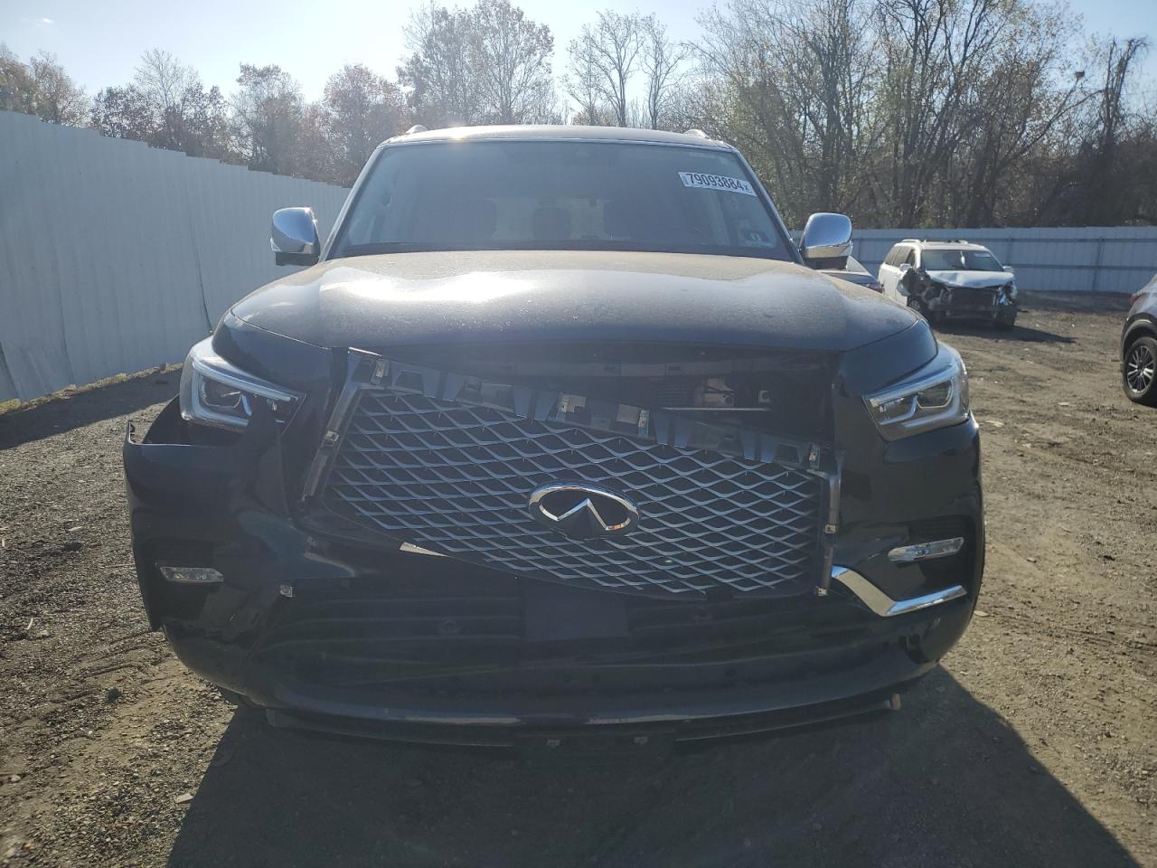 2019 Infiniti QX80 VIN JN8AZ2NC1K9460571 Copart auction photo, front end / side damage thumbnail 5