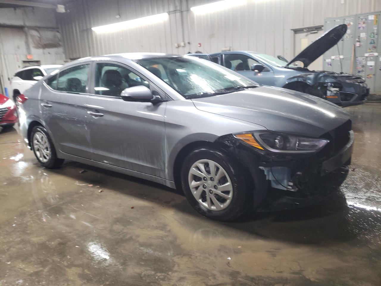 2017 Hyundai Elantra VIN KMHD74LF6HU408586 Copart auction photo, front end / side damage thumbnail 4