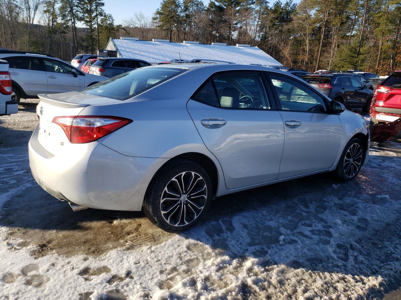 2016 Toyota Corolla VIN 2T1BURHE4GC734075 Copart auction photo, side / front end damage thumbnail 3