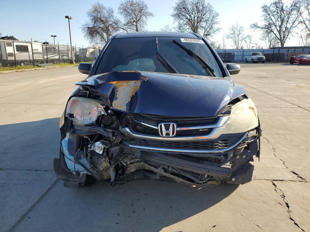 2010 Honda CR-V VIN 5J6RE3H56AL033069 Copart auction photo, front end / side damage thumbnail 5