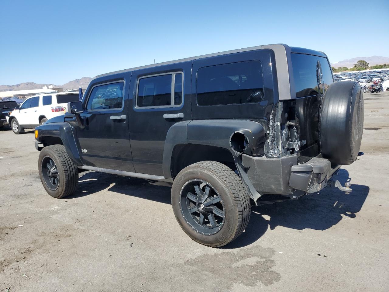 2007 Hummer H3 VIN 5GTDN13EX78168376 Copart auction photo, rear end damage thumbnail 2