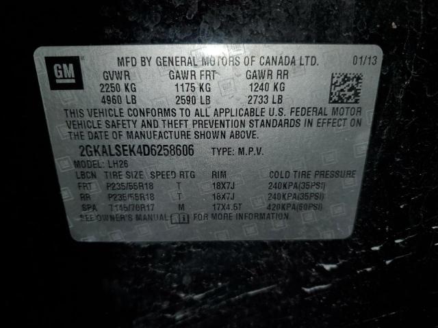 2013 GMC Terrain VIN 2GKALSEK4D6258606 Copart auction photo, side / undercarriage damage thumbnail 13