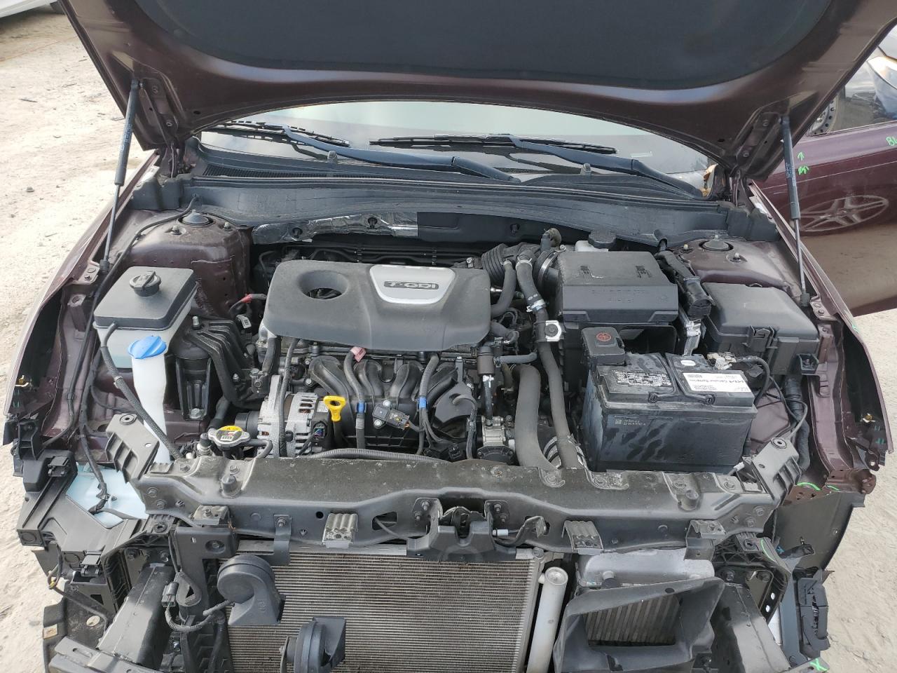 2019 KIA Optima VIN 5XXGU4L14KG342048 Copart auction photo, front end damage thumbnail 11