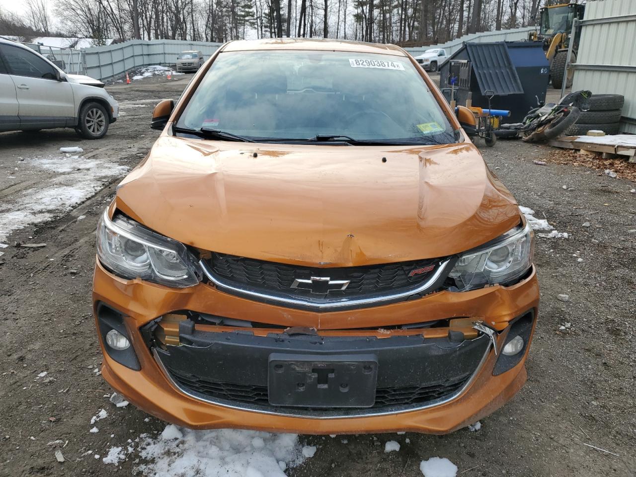 2018 Chevrolet Sonic VIN 1G1JD6SB3J4102566 Copart auction photo, front end / minor dent/scratches damage thumbnail 5