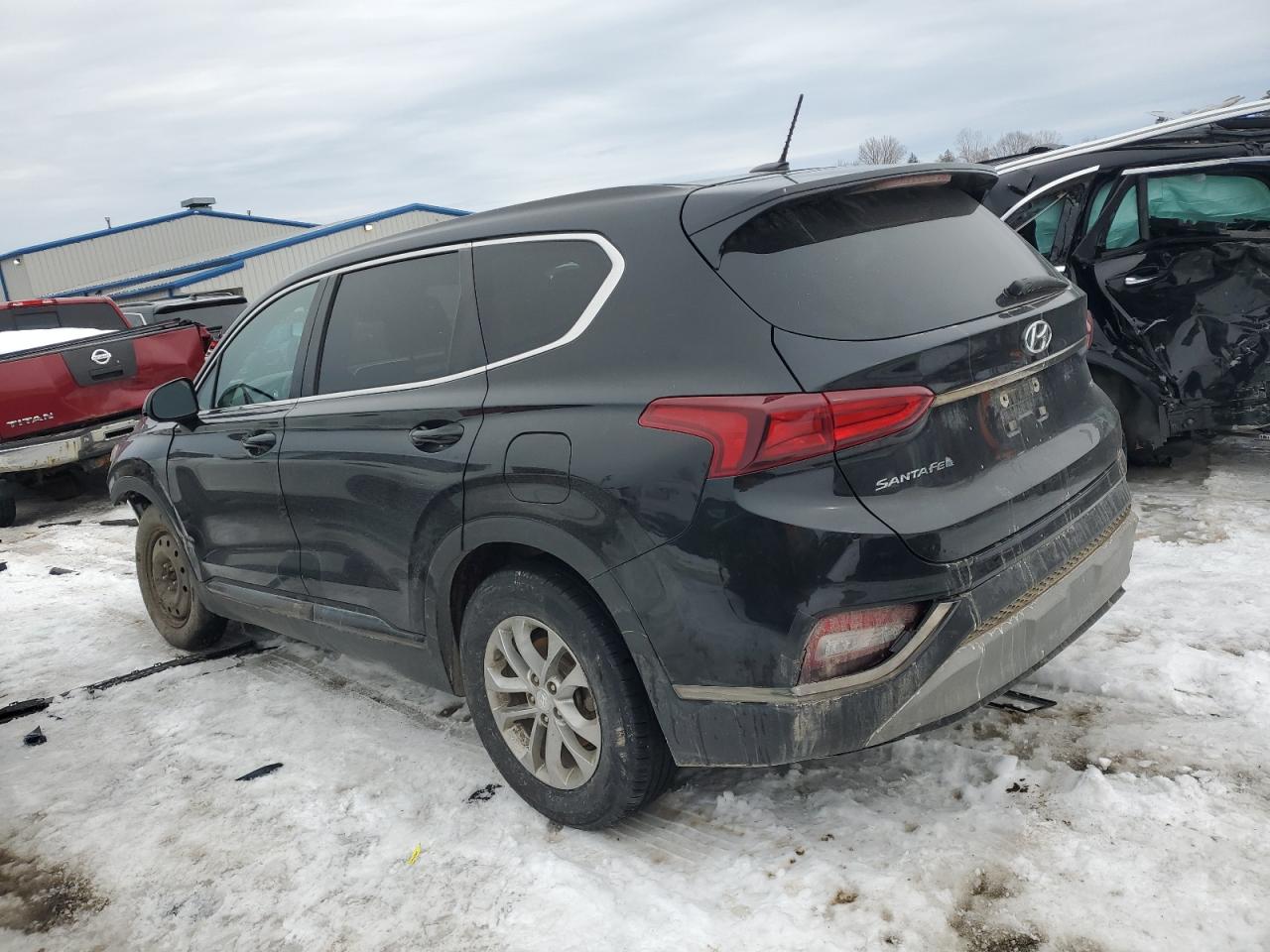 2019 Hyundai Santa Fe VIN 5NMS2CAD8KH094833 Copart auction photo, all over damage thumbnail 2