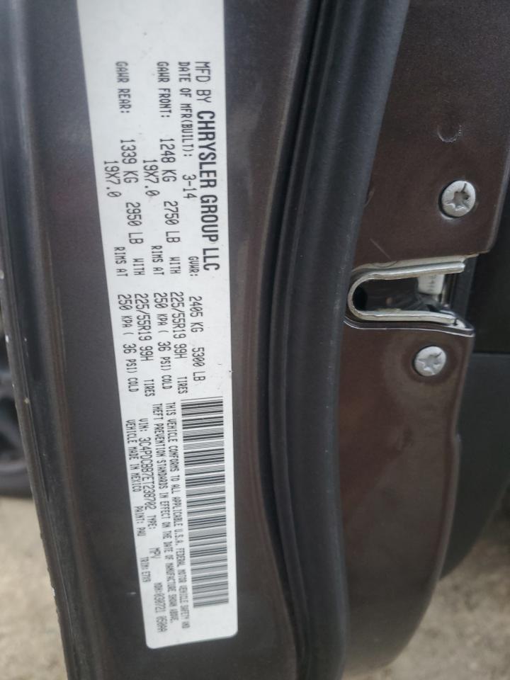 2014 Dodge Journey VIN 3C4PDCBB7ET238702 Copart auction photo, front end damage thumbnail 13