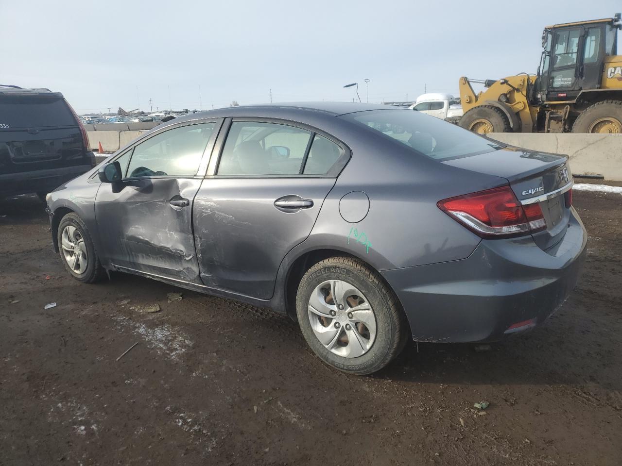 2014 Honda Civic VIN 2HGFB2F54EH512903 Copart auction photo, side / undercarriage damage thumbnail 2