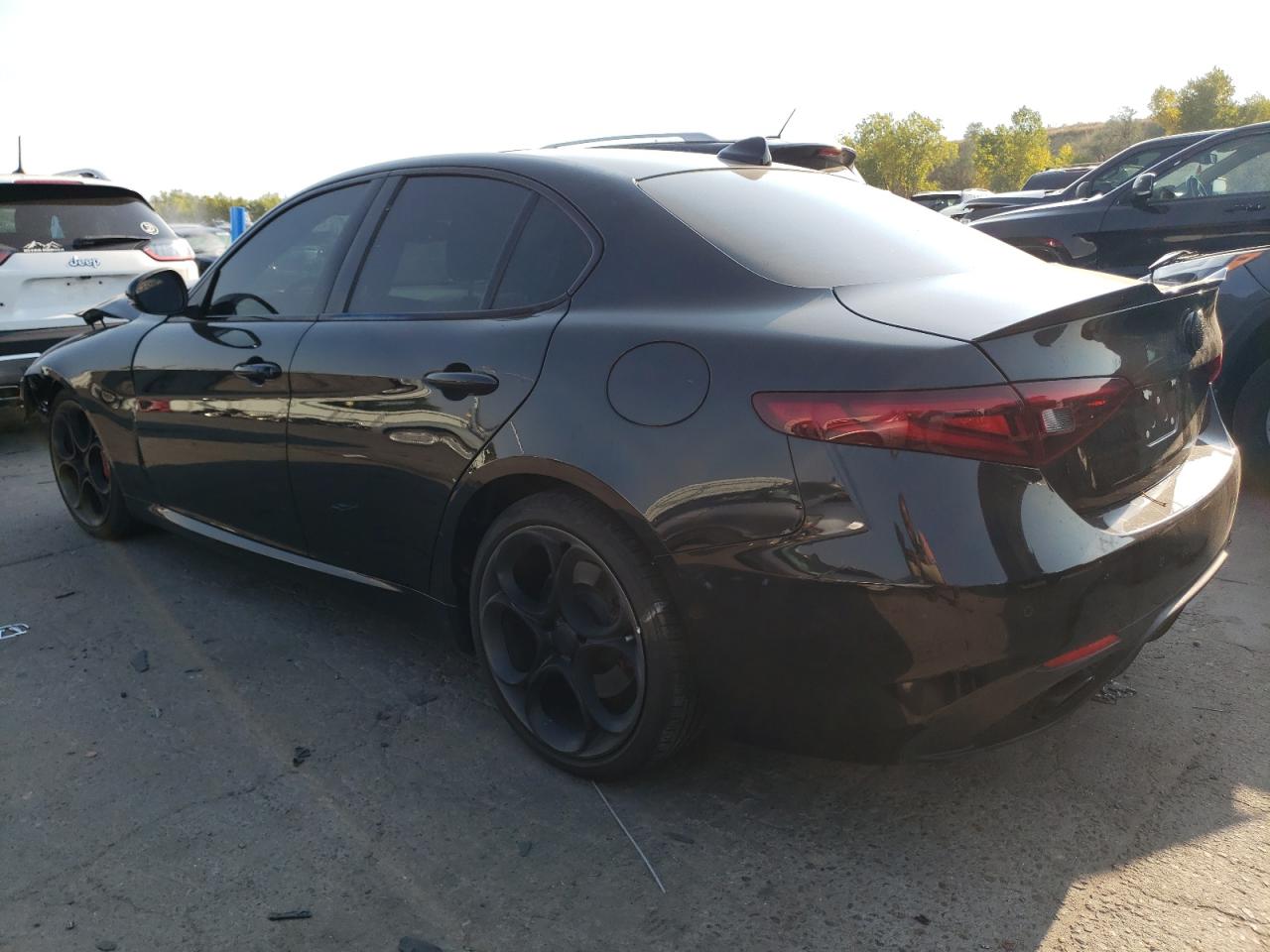 2022 Alfa Romeo Giulia VIN ZARFAMBN0N7653455 Copart auction photo, front end / frame damage damage thumbnail 2