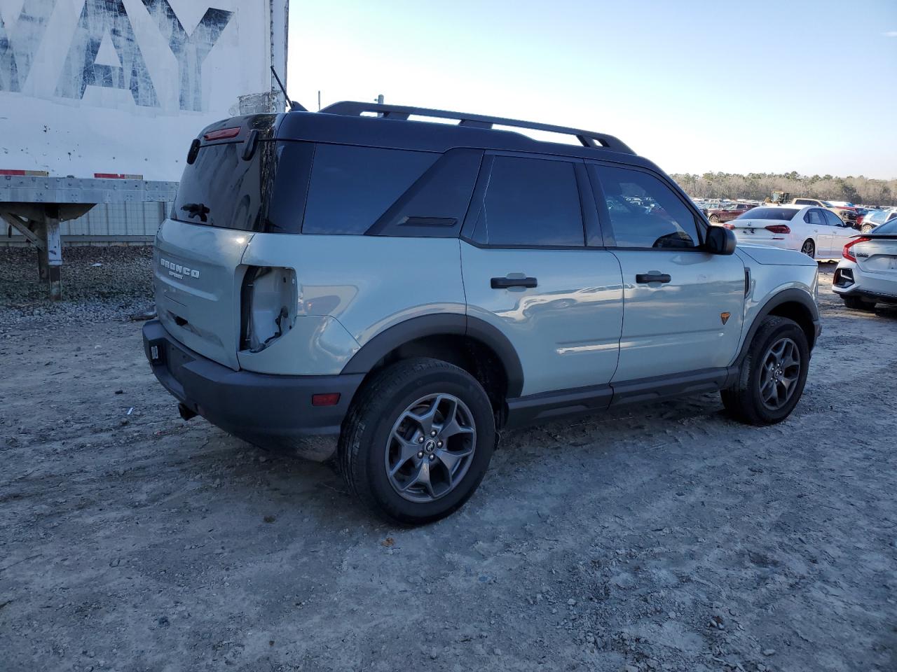 2021 Ford Bronco VIN 3FMCR9D93MRA58931 Copart auction photo, rear end damage thumbnail 3