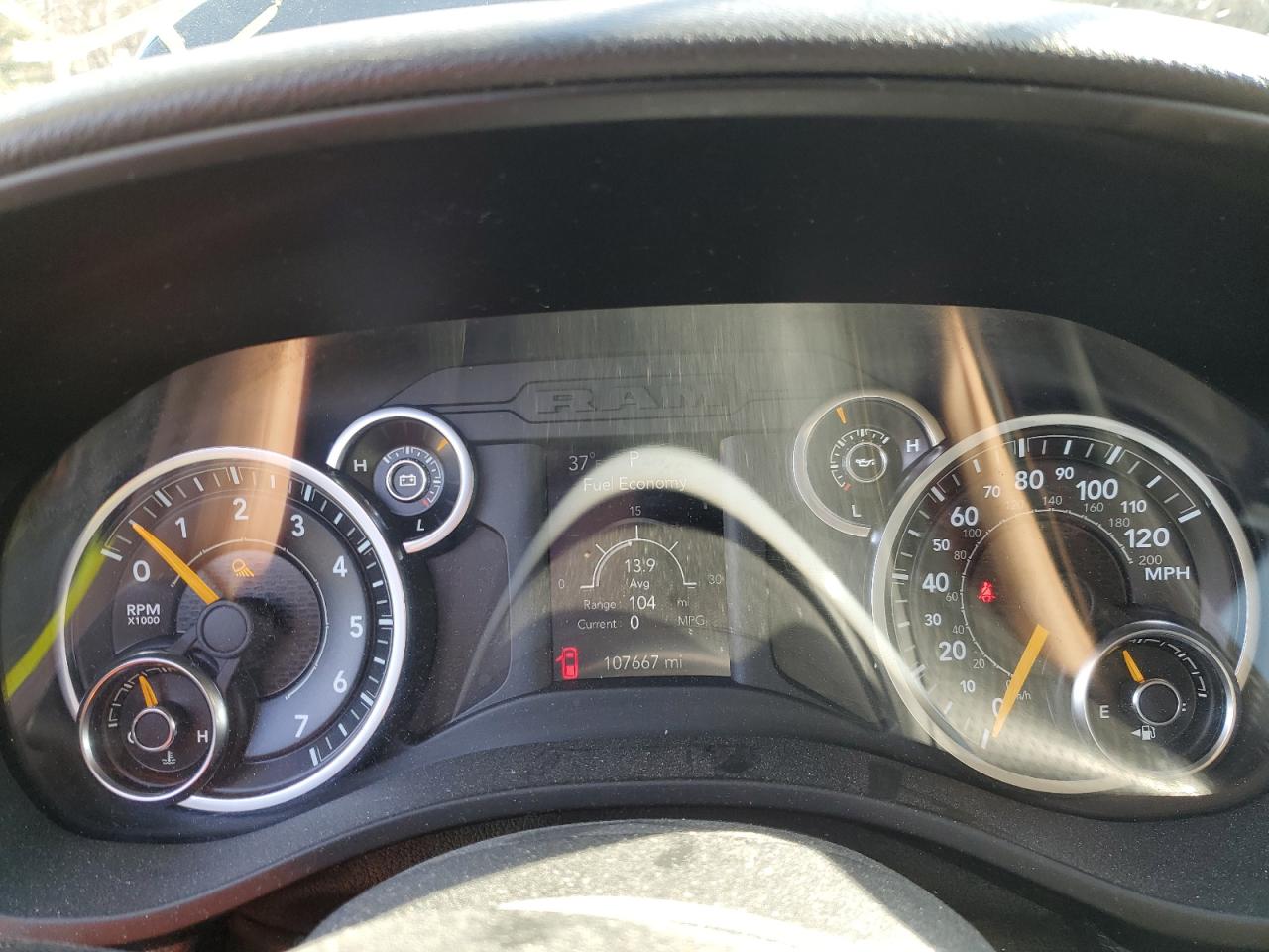 2019 RAM 1500 VIN 1C6SRFCT9KN601847 Copart auction photo, rear end damage thumbnail 9