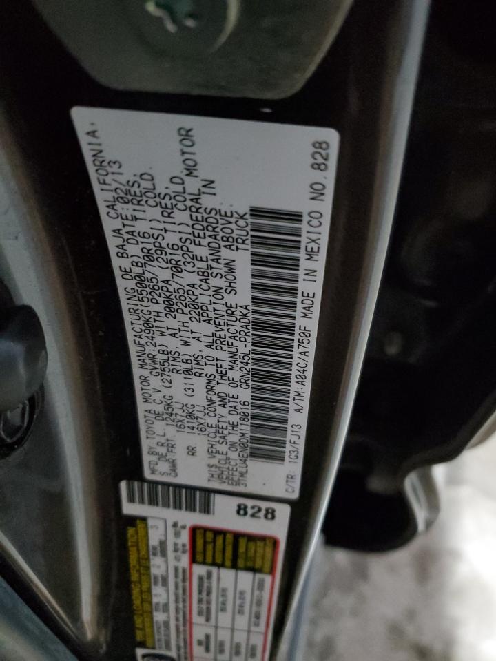 2013 Toyota Tacoma VIN 3TMLU4EN0DM118016 Copart auction photo, front end / mechanical damage thumbnail 14