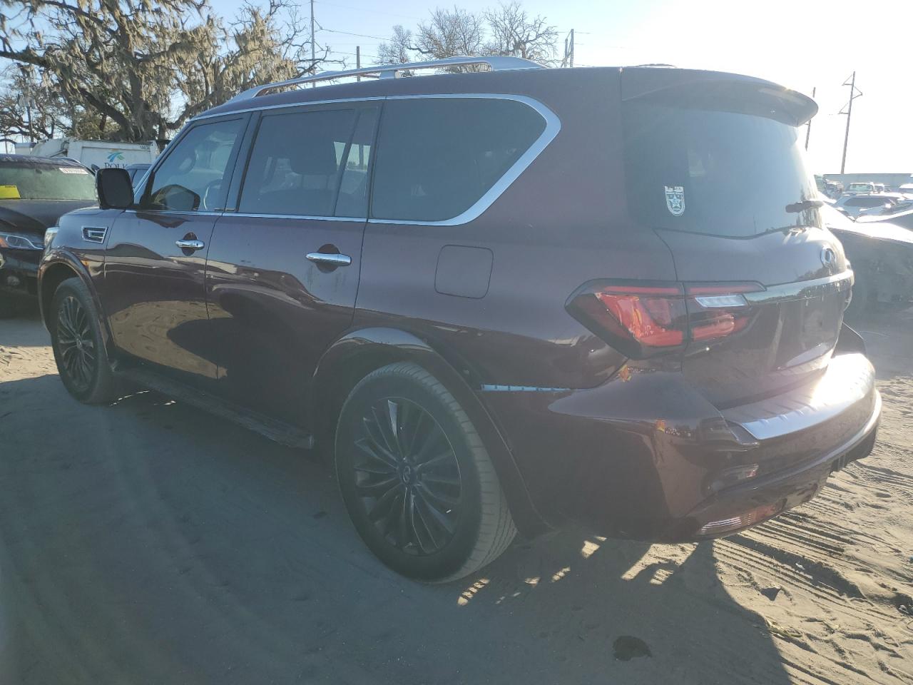 2021 Infiniti QX80 VIN JN8AZ2AF2M9717210 Copart auction photo, side damage thumbnail 2