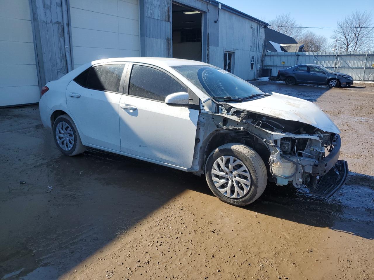 2018 Toyota Corolla VIN 5YFBURHE5JP787813 Copart auction photo, front end / side damage thumbnail 4