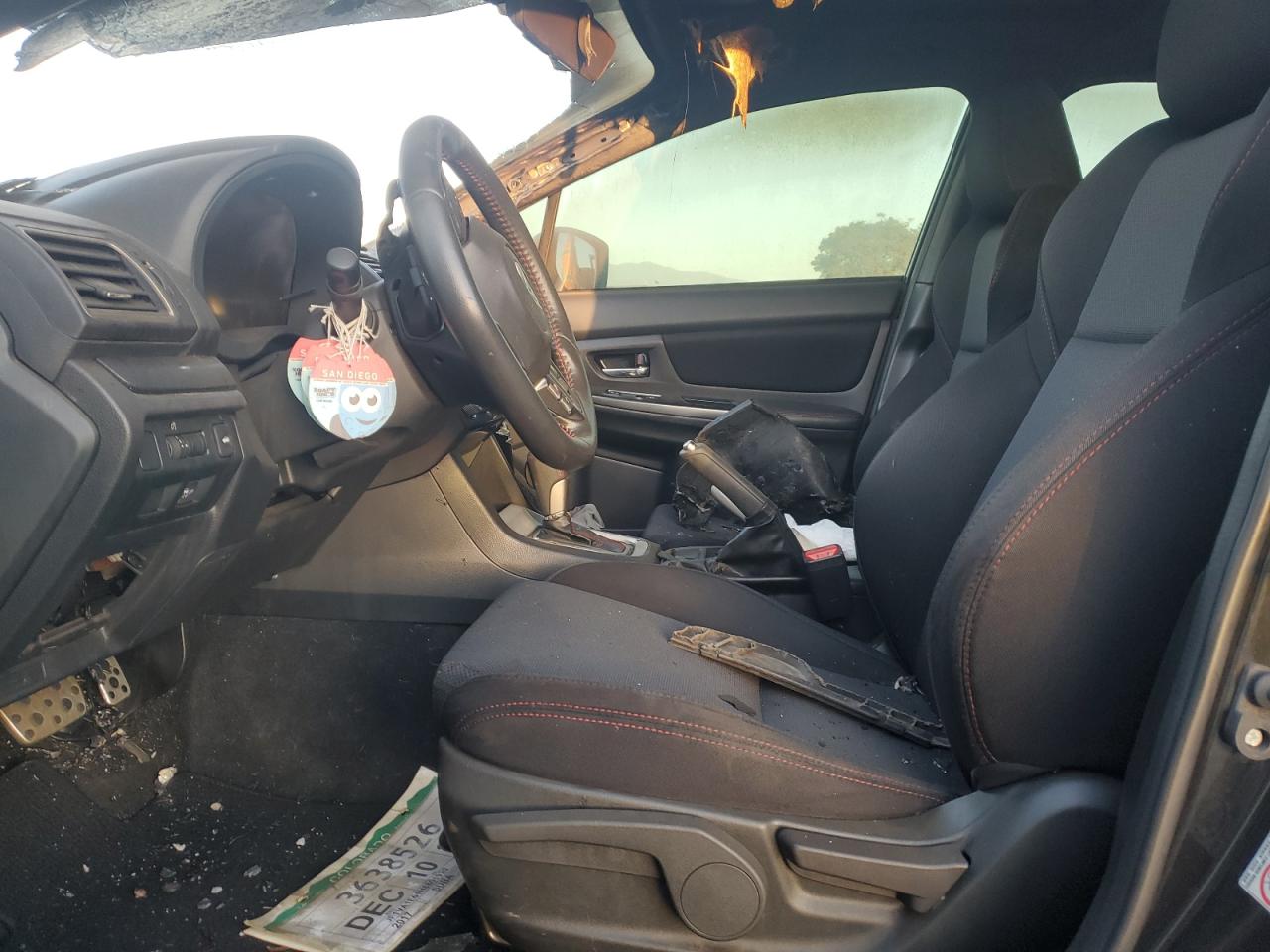 2017 Subaru WRX VIN JF1VA1E61H8801920 Copart auction photo, burn damage thumbnail 7
