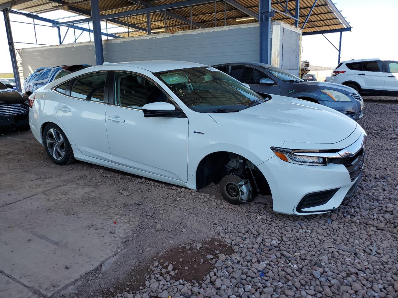 2019 Honda Insight VIN 19XZE4F50KE028846 Copart auction photo, undercarriage / front end damage thumbnail 4