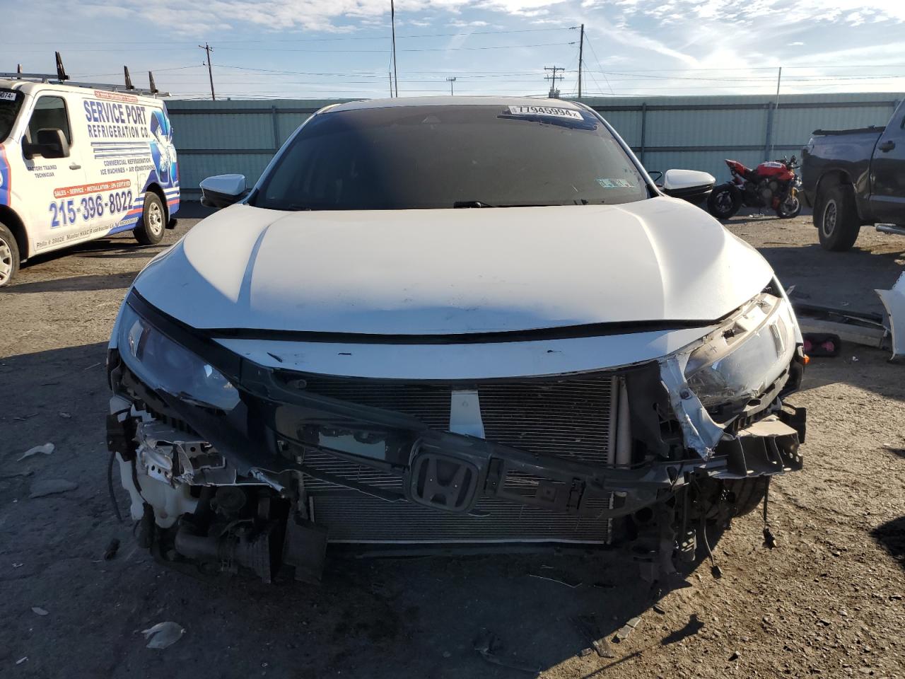 2021 Honda Civic VIN 19XFC1F38ME203384 Copart auction photo, front end / rear end damage thumbnail 5