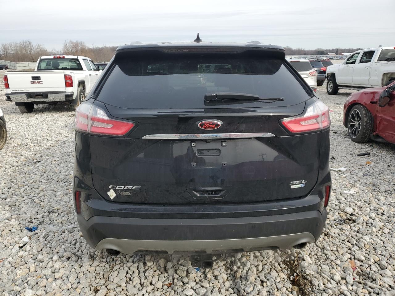 2020 Ford Edge VIN 2FMPK4J97LBA71563 Copart auction photo, side / front end damage thumbnail 6