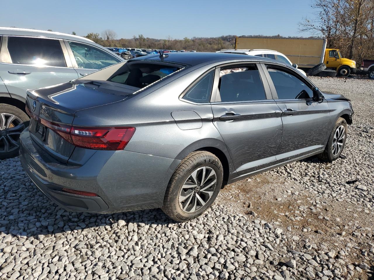2025 Volkswagen Jetta VIN 3VW5X7BU8SM000528 Copart auction photo, front end damage thumbnail 3