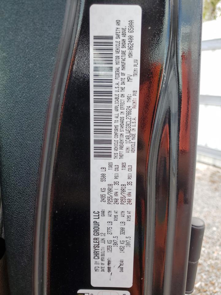 2012 Jeep Wrangler VIN 1C4BJWEG9CL278624 Copart auction photo, front end / side damage thumbnail 15