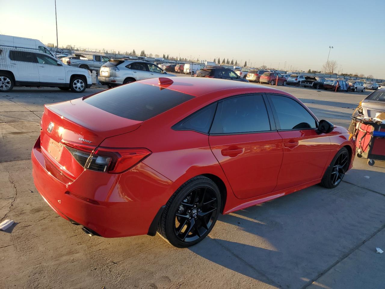 2024 Honda Civic VIN 2HGFE2F51RH508059 Copart auction photo, side damage thumbnail 3