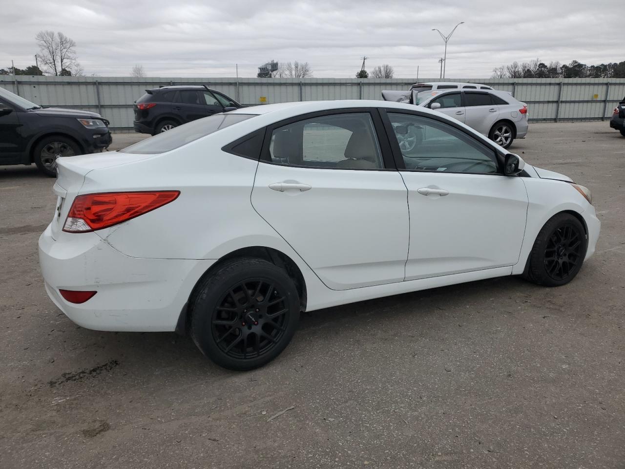 2013 Hyundai Accent VIN KMHCU4AE2DU340361 Copart auction photo, front end / stripped damage thumbnail 3