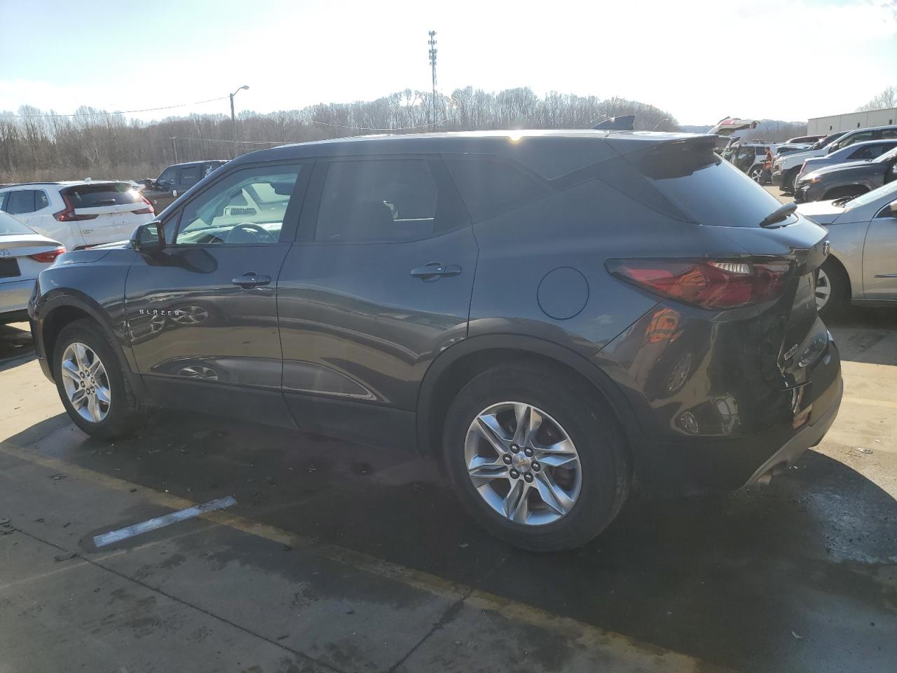 2021 Chevrolet Blazer VIN 3GNKBCRS0MS582633 Copart auction photo, rear end / side damage thumbnail 2