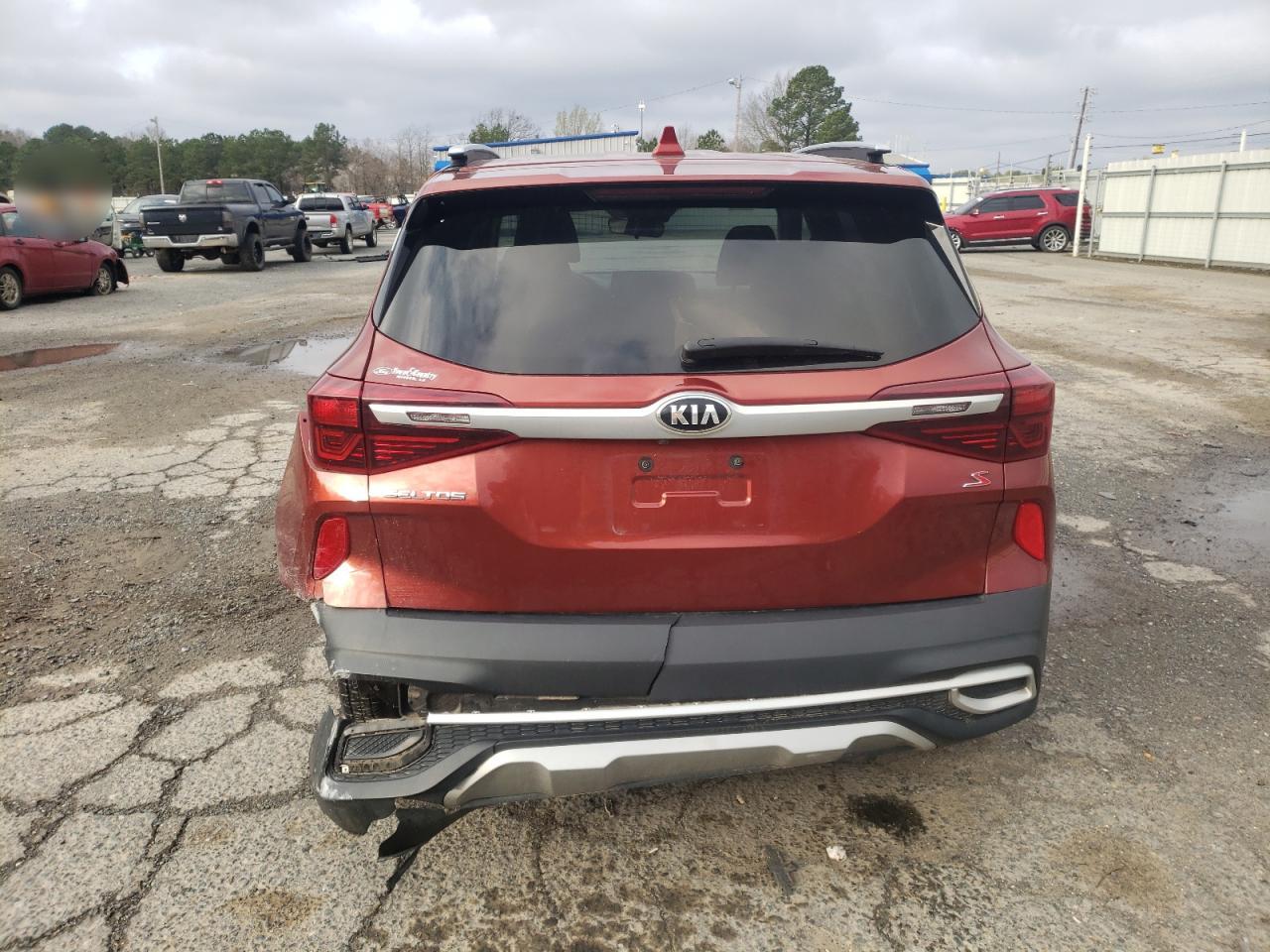 2021 KIA Seltos VIN KNDEU2AA2M7044950 Copart auction photo, rear end / side damage thumbnail 6